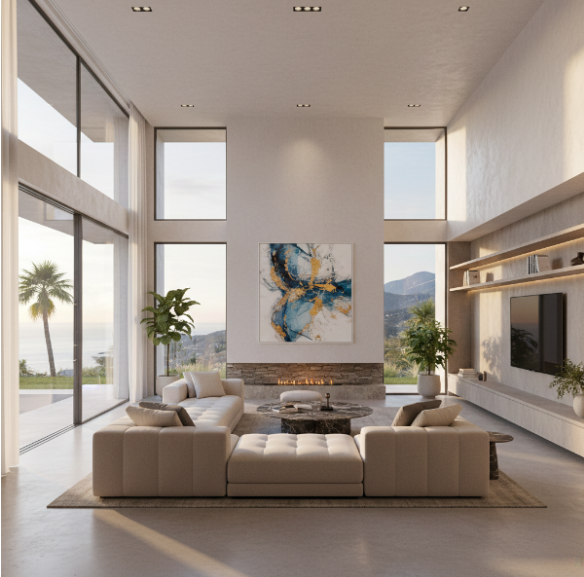 Reforma integral de salón moderno